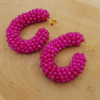 glassberry hoops creolen lot fuchsia roze_2